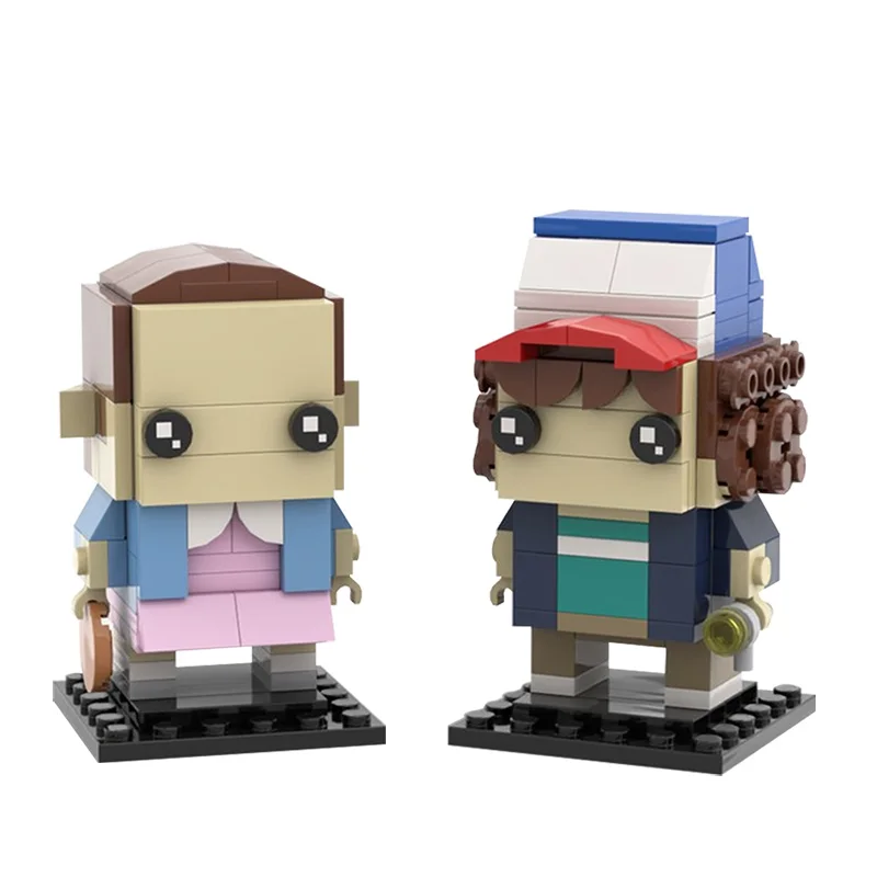 

MOC Mini Character Cartoon Stranger Things Brickheadz Building Blocks Assemble Brick Parts Kid STEM Toy DIY Collectible Gift