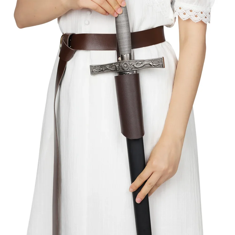 Étui porte-ceinture en cuir pour épée, couteau médiéval, accessoire de costume, kit de GN, pièces de Katana d'Halloween, étui de rapière, fourreau