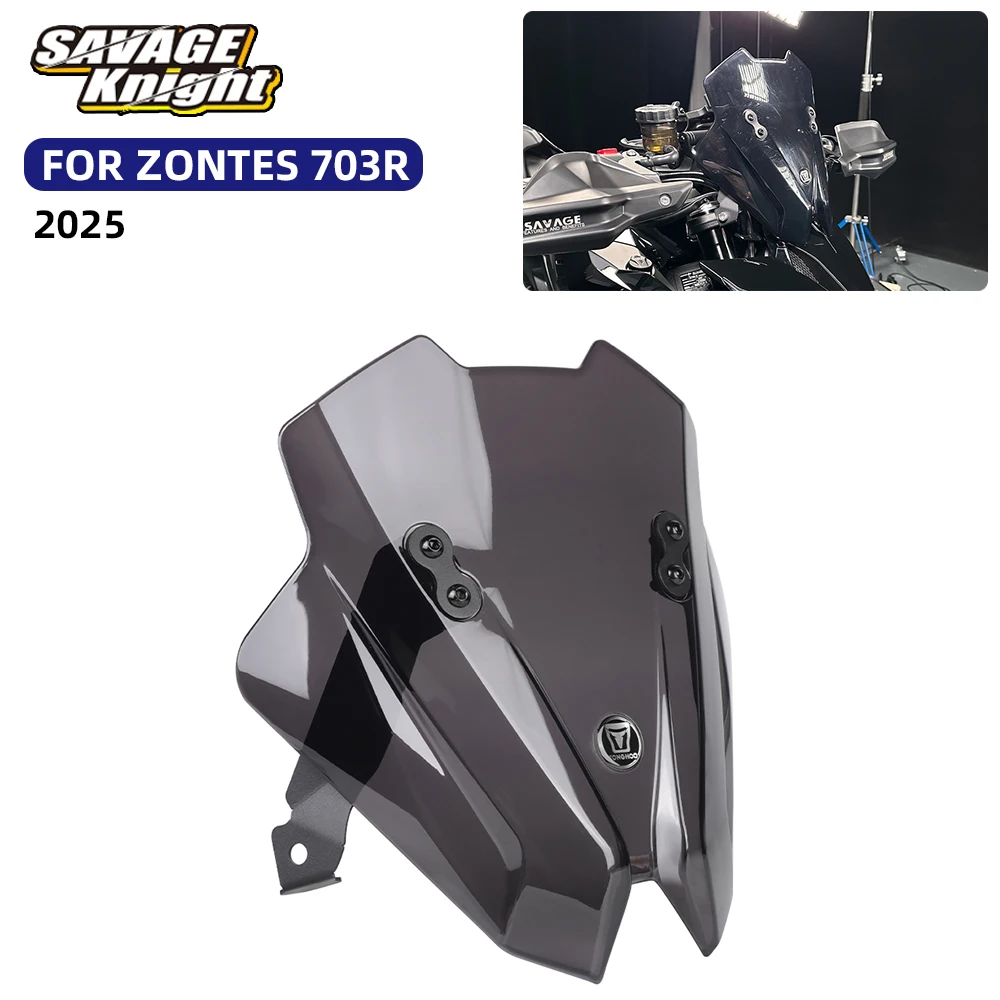 

Motorcycle Windshield with Mounting Bracket For ZONTES 703R 2025 ZT703R Smoke Windscreen Airflow Deflector Wind Shield Holder