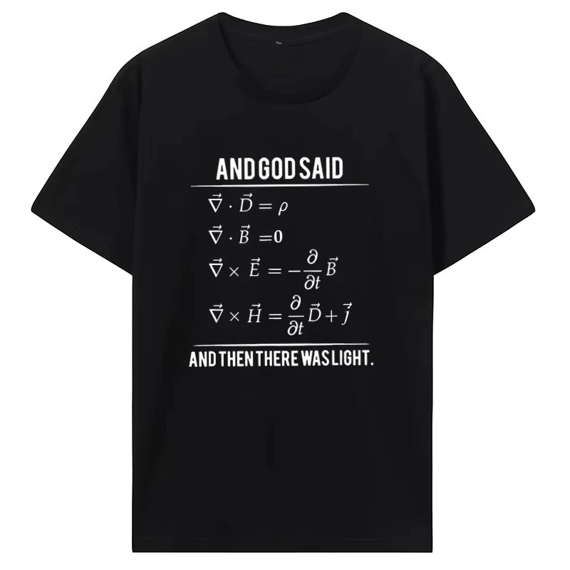 Algebraic Dancing Character Mathematical Equation Graphic Tee Unisex Round Neck Street Style Fun Birthday Gift Casual Tops