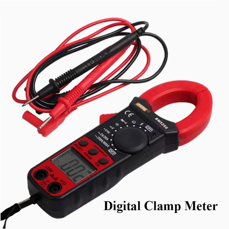 BM5266 Digital Clamp Meter Multimeter Pocket Digital Display Ammeter Clamp Meter Automatic Shutdown Capacitor Anti-burning