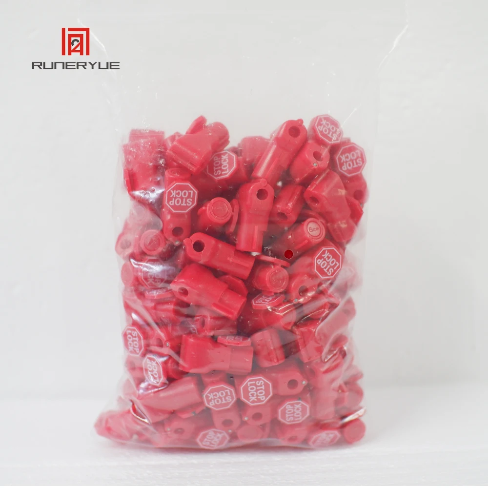 100pcs 6mm Anti-theft EAS Stop Lock for Store Display Security Tags Hook Stem&peg Stoplock Plastic Lock diameter Hook lock Red