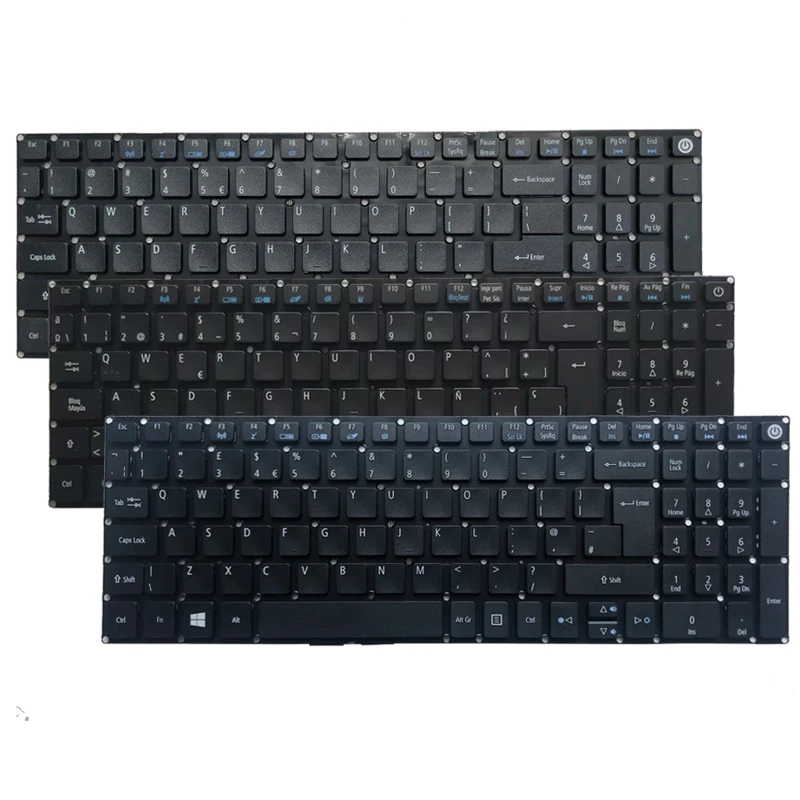 Rosyjska/amerykańska/brytyjska/hiszpańska/łacińska/francuska klawiatura do laptopa Acer Aspire 3 A315-21 A315-41 A315-41G A315-31 A315-51 A315-53 A315-53G