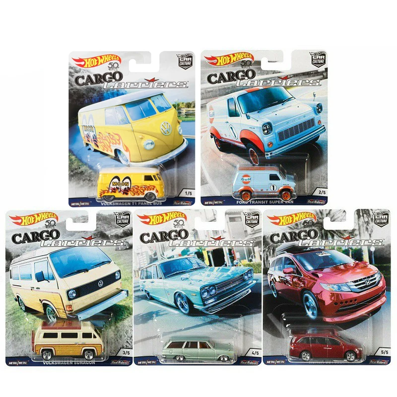 

Hot Wheels CAR Culture Cargo Carriers Volkswagen SUNAGON Panel Bus Honda Odyssey Van Nissan Skyline Wagon 1:64 Diecast Car Toy