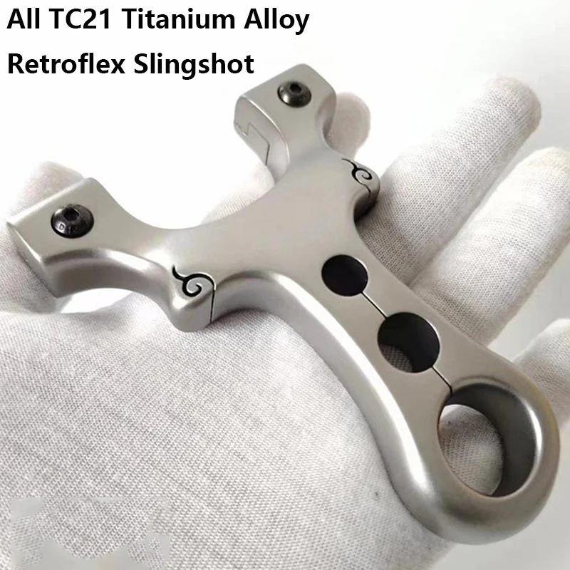 

TC21 Titanium Alloy Anti Bending Integrated Slingshot, High-precision and Powerful Outdoor Professional 16mm Thick Slingshot