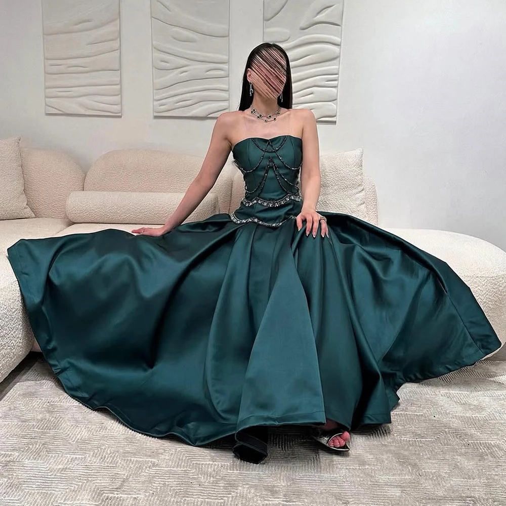 

Вечерние платья из бисера по индивидуальному заказу для женщин, роскошное вечернее платье без бретелек, вечерние коктейльные длинные платья