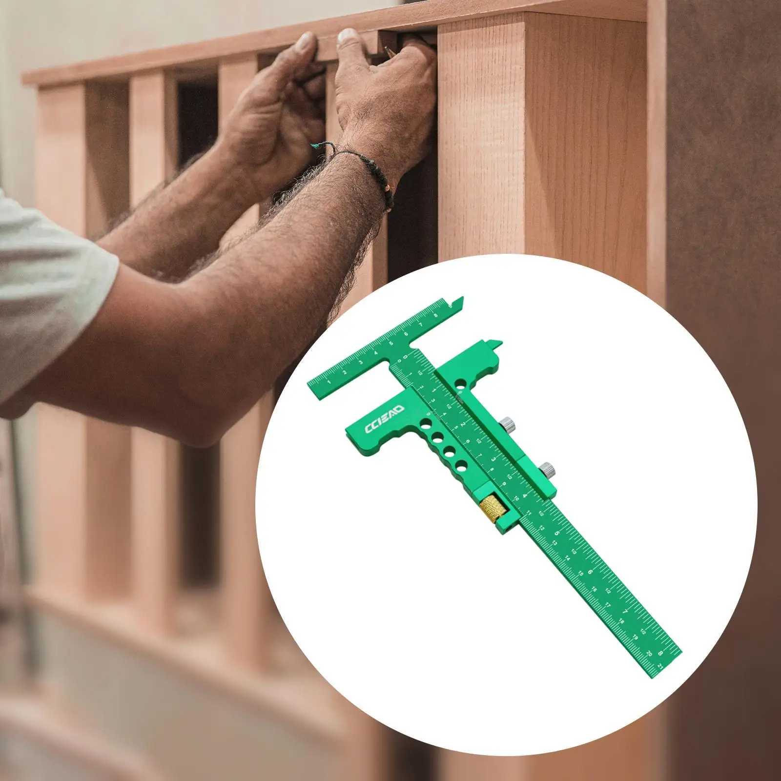 

T Ruler Multifunctional Sturdy Woodworking Scriber Marking Line Ruler