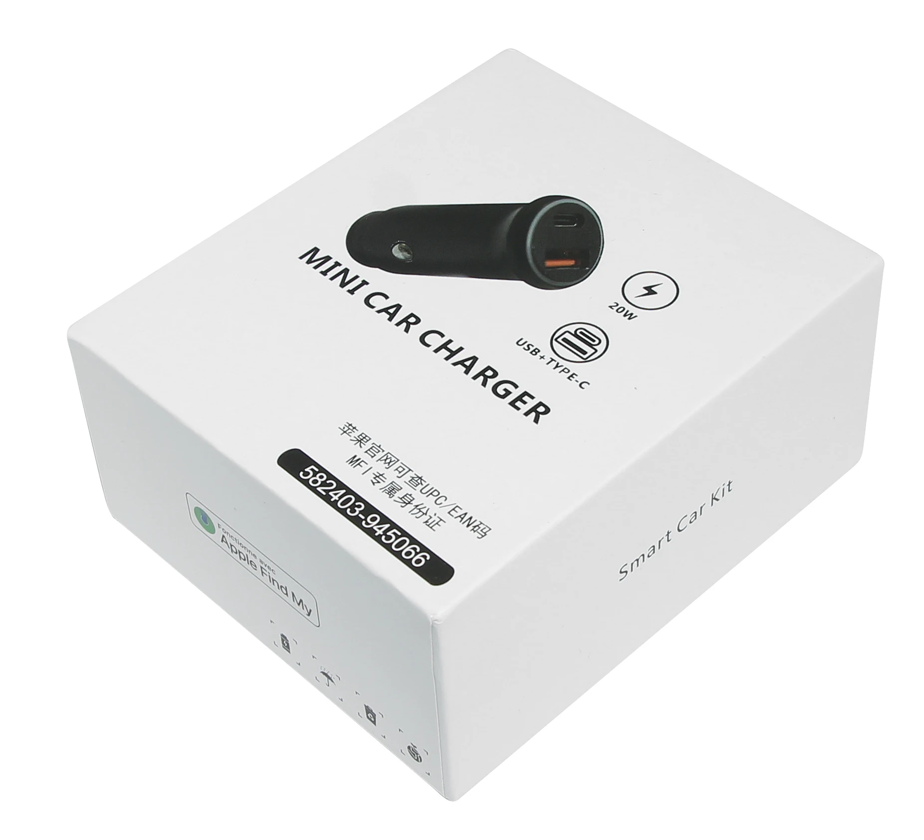 AKAMATE Autoladegerät USB Typ C QC3.0 mit iPhone GPS Locator Tracker für Apple Offizielles Find My App 20W Schnellladegerät 2 in 1 – Detail 14