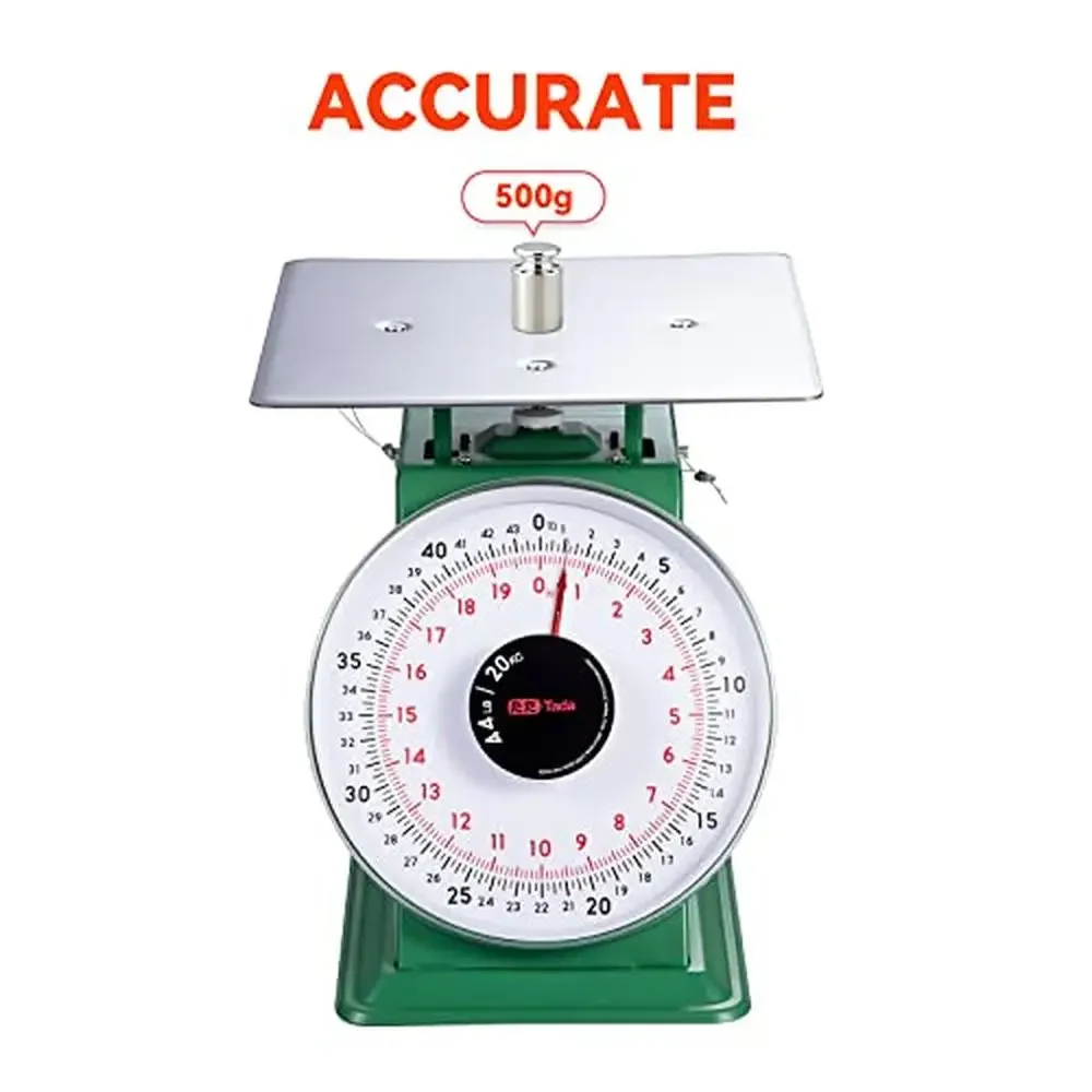 Industrial Heavy Duty Portion Control Scale 44lb/20kg Stainless Steel Platform Easy Clean Dial Restaurant Supermarket Deli Pub