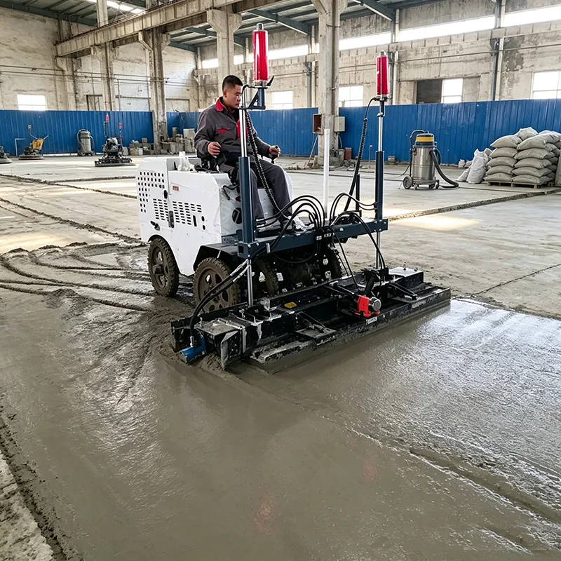 Heavy Duty Ride-on 4 Wheel Concrete Laser Screed High Flatness Industrial Floor Leveling Machine