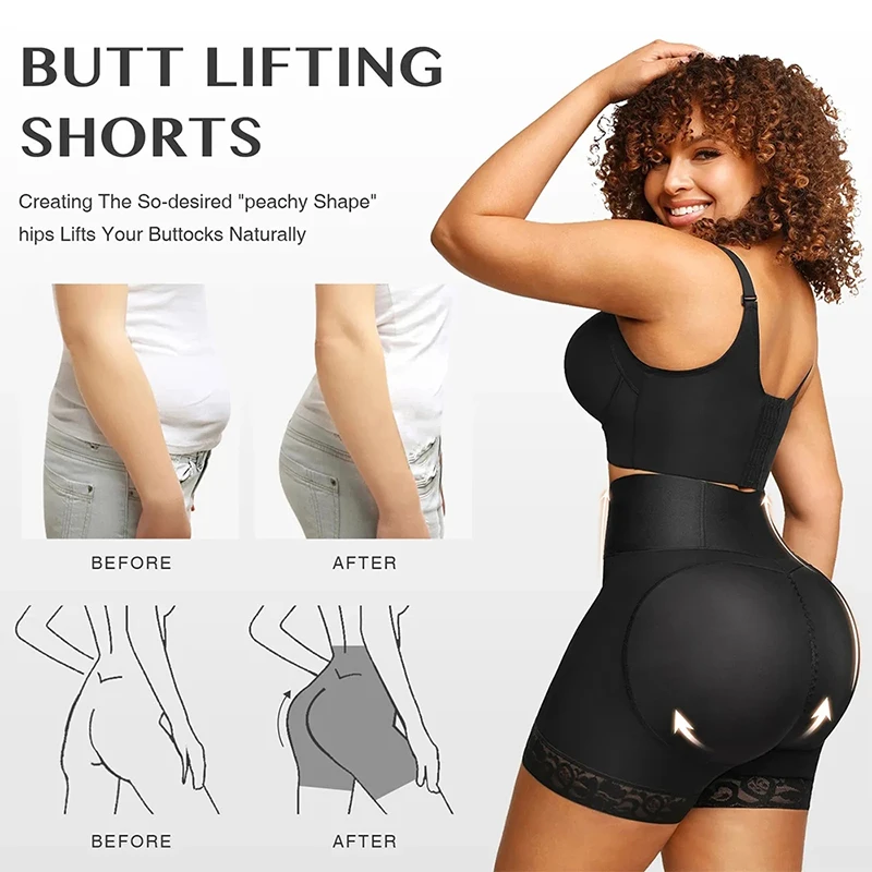 AfruliA High Compression Shapewear Butt Lifter Firm Control Panties Slimming Waist Trainer Fajas Colombianas Girdles Body Shaper