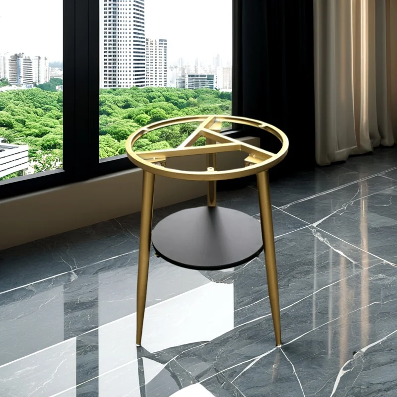 Base per tavolo da balcone in metallo personalizzabile Tavolo da pranzo moderno Supporto per gambe a doppio livello Supporto da scrivania rotondo Accessori Tavolini resistenti