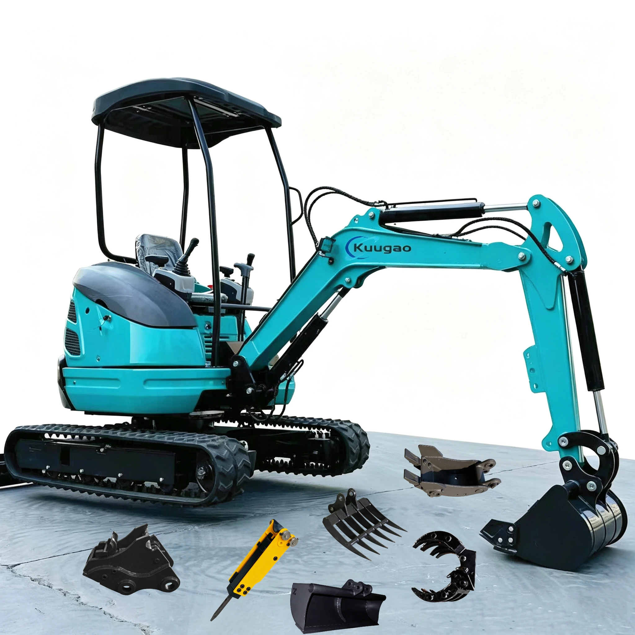 

Mini Excavator 1.8T Crawler Digger Bagger EURO 5 2.5T Garden Use Multifunctional Home Farm Excavator for Sale Free Shipping
