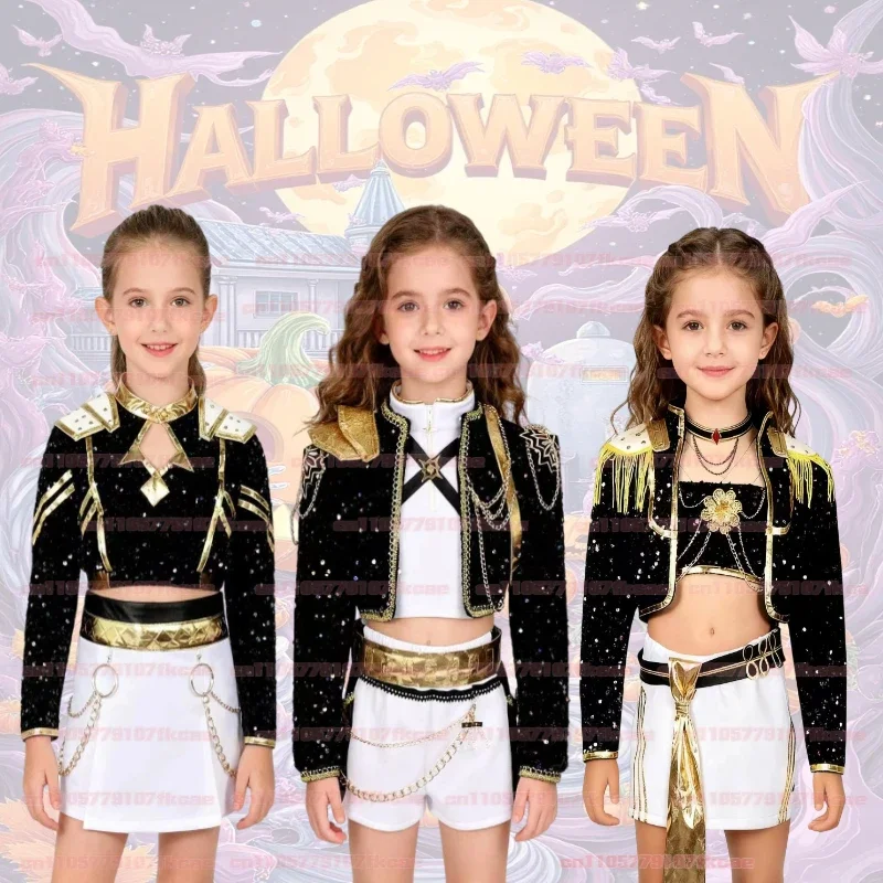 ハロウィン KPop デーモンハンターズ ルミ コスプレ衣装黒ベストショーツフルセットアニメガールステージパフォーマンス衣装カスタムメイド