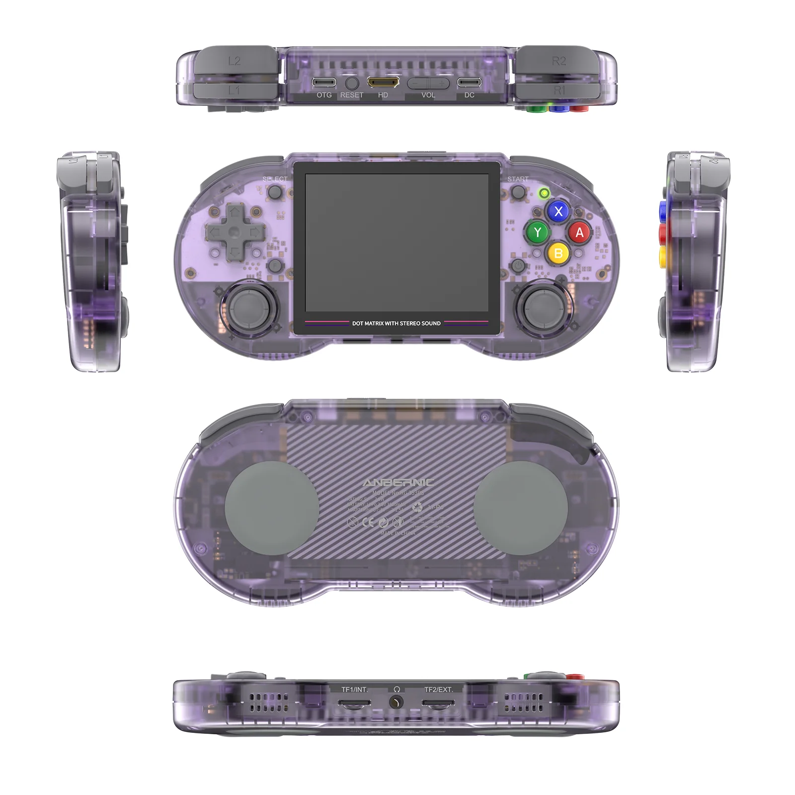 ANBERNIC RG353P RG353PS Handheld Game Console Linux System RK3566 Chip Support 5G WiFi 4.2 Bluetooth HD TV Out Support Built-in WIFI online Fighting