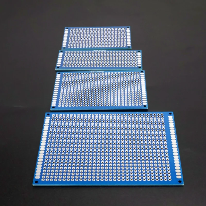 5 Buah Papan PCB Dua Sisi 3X7CM 4X6CM 5X7CM 7X9CM Universal Dapat Disolder Pitch 2.54Mm Papan PCB Biru untuk DIY dan Arduino