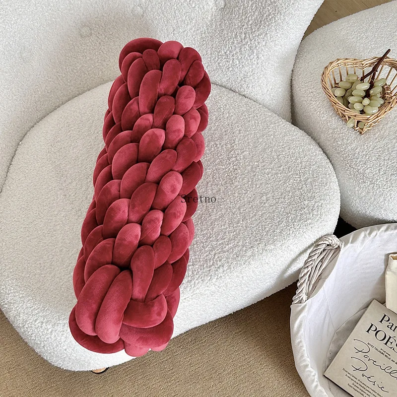 Fried Dough Twists Knot Throw Pillows Nordic Bedroom Plush Cushions Living Room Sofa Home Decorations Cushion cojines para auto