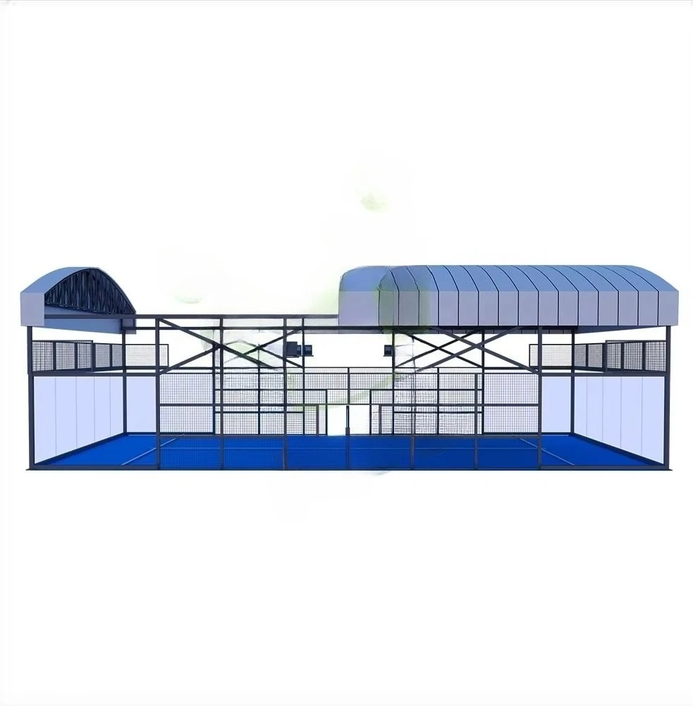 

Panoramic Padel Court Electric Roof Aluminium Removable Padel Tennis Court Roof Cover