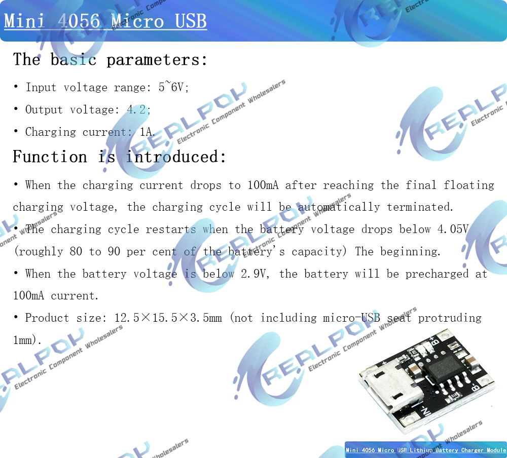 Typ-C Micro Mini 5V 1a 18650 tp4056 Lithium-Batterie lade modul Lade karte mit Schutz Doppel funktionen 1a Li-Ion – Detail 1