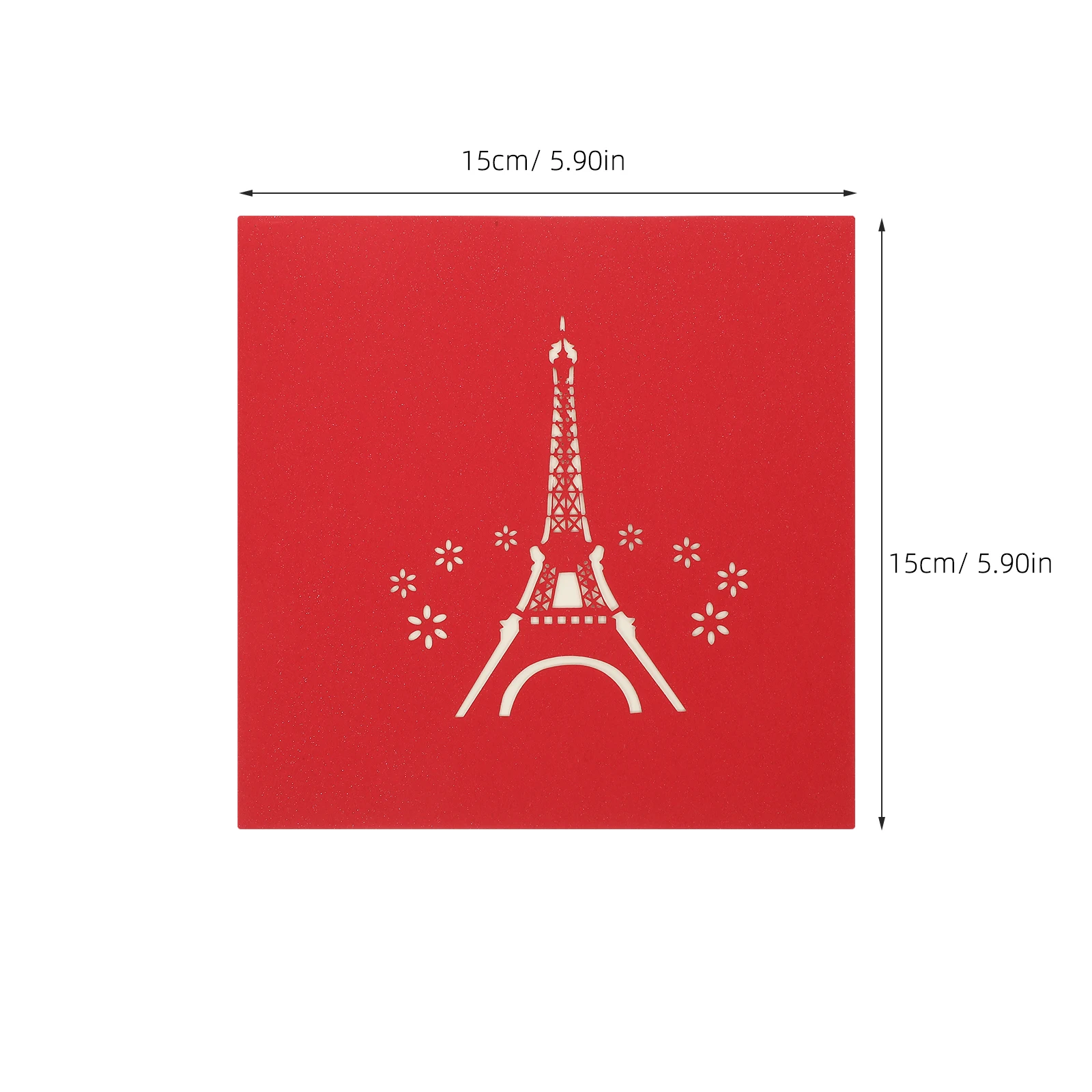 

1 set 1 Set Glowing Eiffel Tower -Up Birthday Greeting Card Musical Light Blessing Gift For Friends 3D Greeting Card