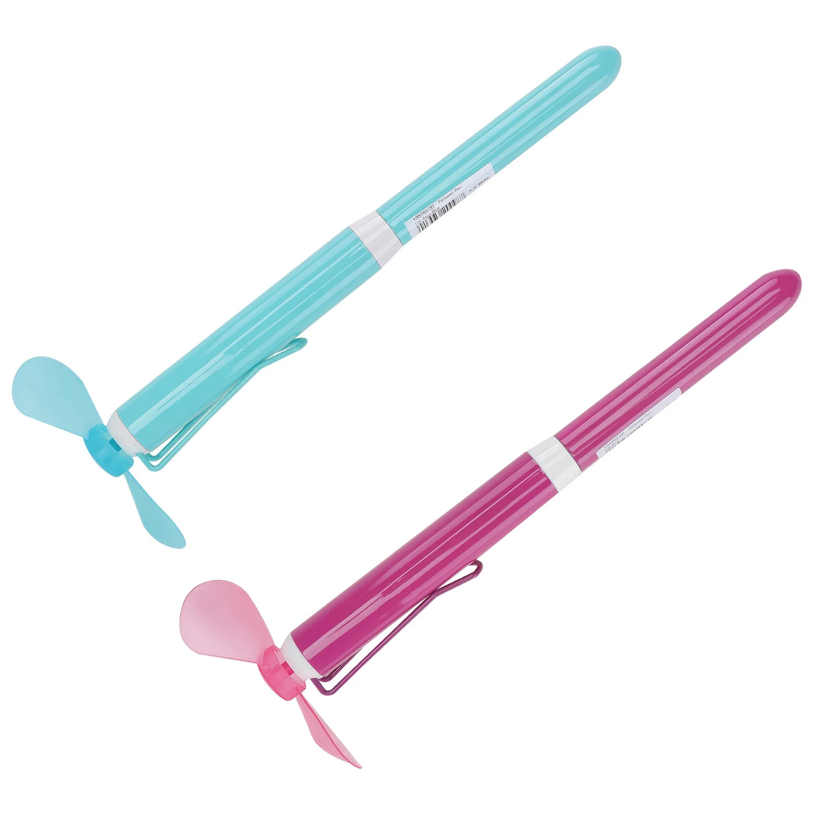 

2Pcs Novelty Mini Fan Ballpoint Pen Metal Writing Instrument School Stationery for Students