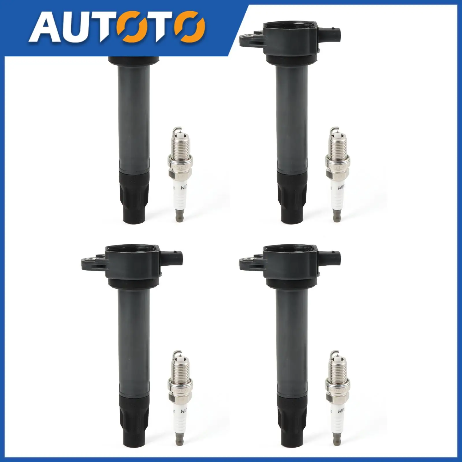 

4 Pcs/Set New Auto Ignition Coils Iridium Spark Plugs For Dodge Journey For Jeep Compass 2l 2.4l Uf557 Parts Car Parts ﻿