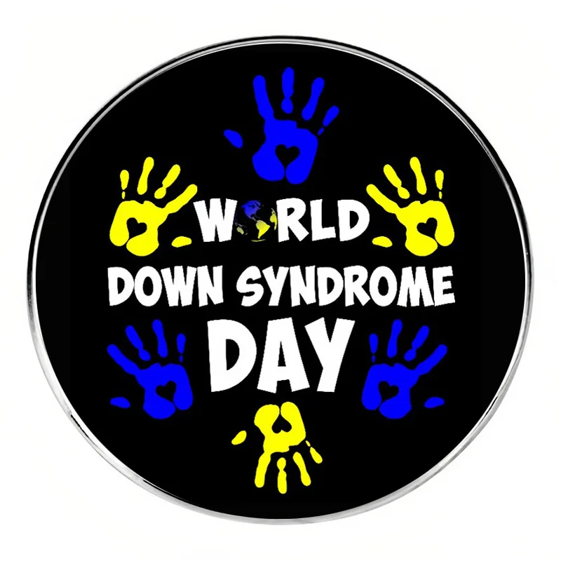 World Down Syndrome Day Enamel Pins Medical Care Lapel Badge Brooch Decoration Jewelry