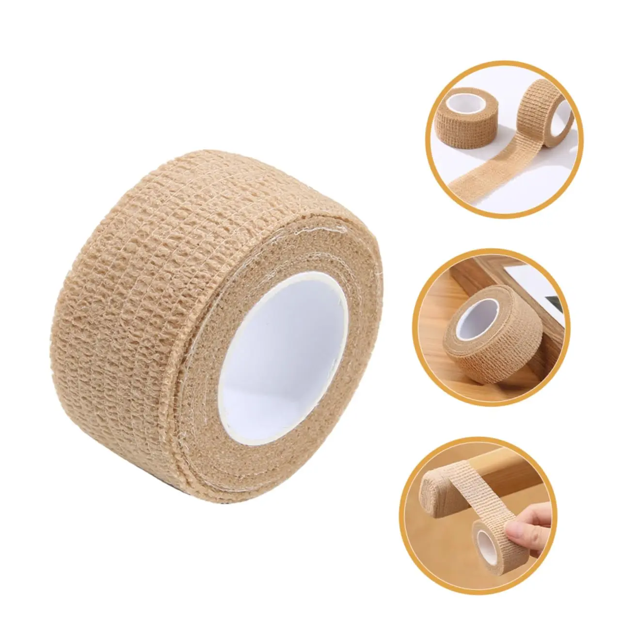 2PCS Self-Adhesive Elastic Bandage Wrap, Stretch Sports Tape for Wrist, Knee, Ankle, Finger & Foot Support