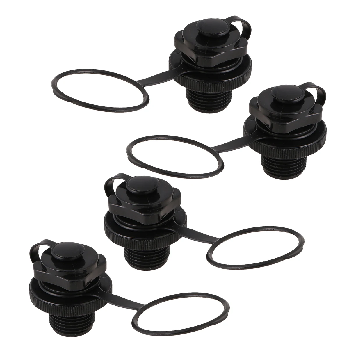 

4PCS Octagonal Inflatable Boat TPU Boston Nozzle 2-in-1 Screw Nozzle for Inflatable Boat Rubber Kayak Tender Mattress
