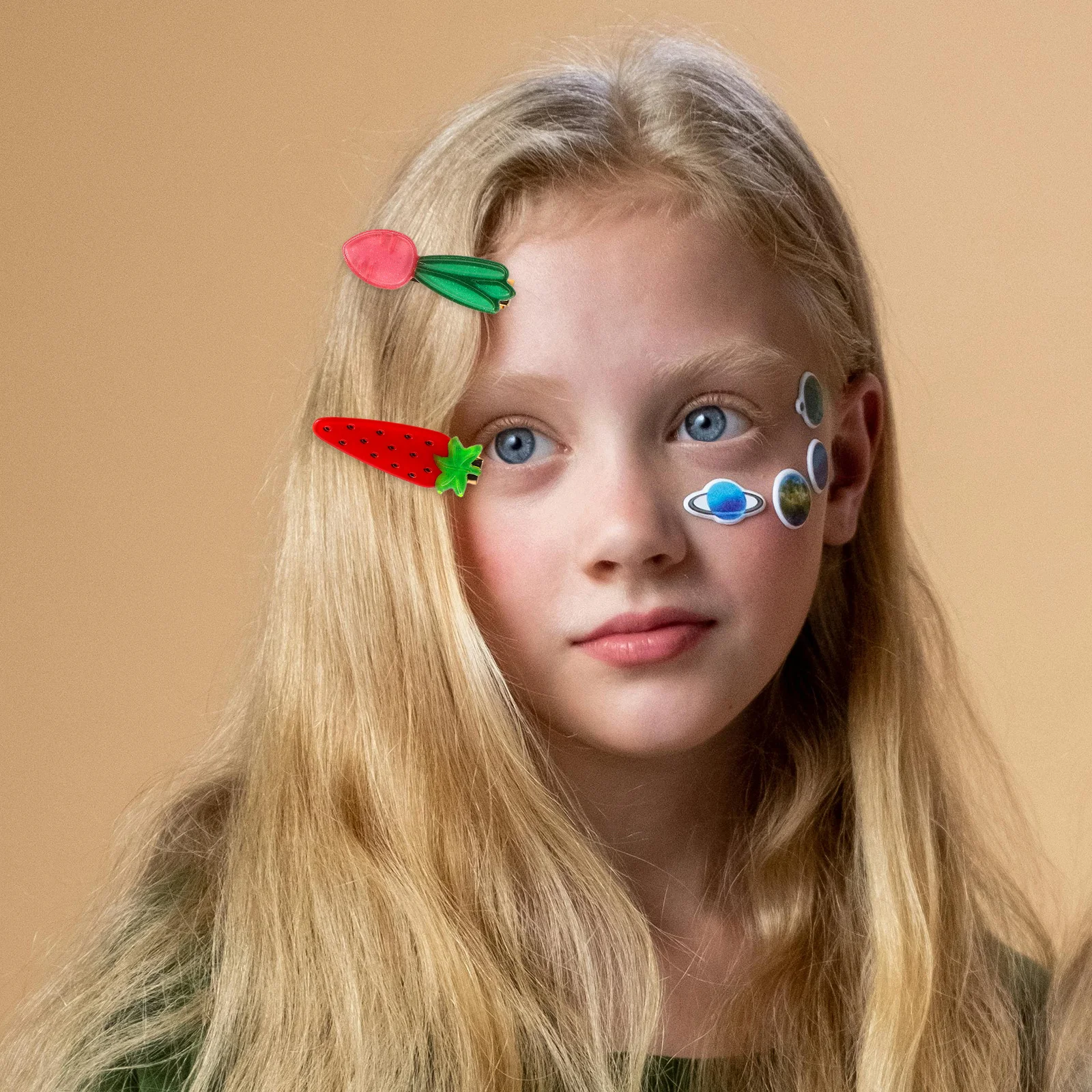 

1 комплект, заколки для фруктов и овощей, милые зажимы для волос для женщин, модные аксессуары для челки, вечерние, путешествия, повседневное использование, боковые украшения для волос