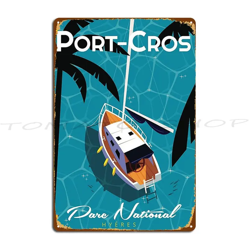 Yacht St Tropez  Antibes Port Cros Metal Plaque Plaques Pub Garage Garage Plaques Customize  Tin Sign Poster