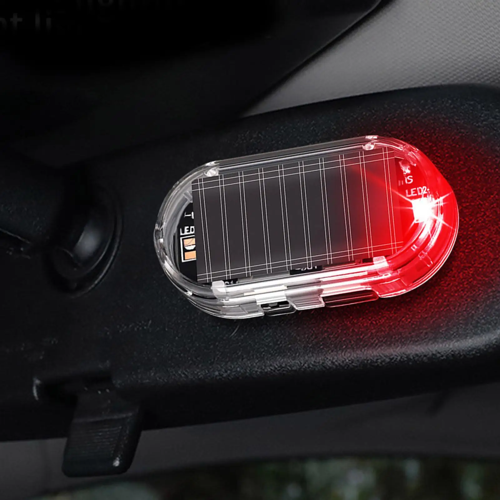 Solar Anti Theft Car Warning Light Flashing Safety Light LED Security Lamp For Vehicle Automotive Truck Safety Outdoor Interior