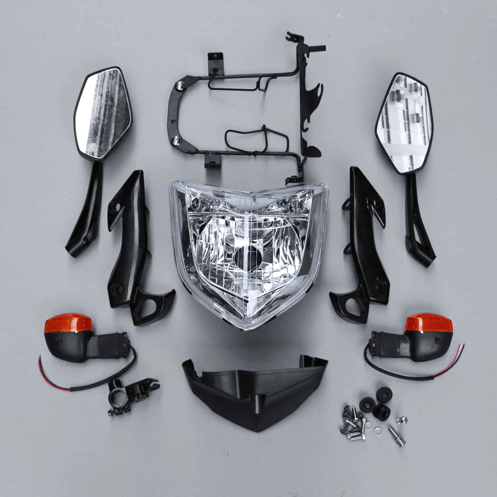 For YAMAHA 2006 - 2015 FZ1N FZ1 Motorcycle Headlight Set Head Light Assembly Mirror Turn Signal 2007 2008 2009 2010 2011 2012