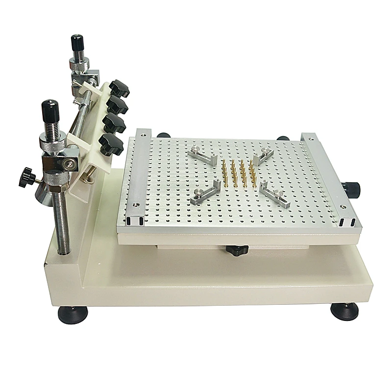 Manual Solder Paste Printer ZB3040H Red Glue Silkscreen Printing Machine for Chip Repair PCB Stencil Printer 250*400mm EU Stock