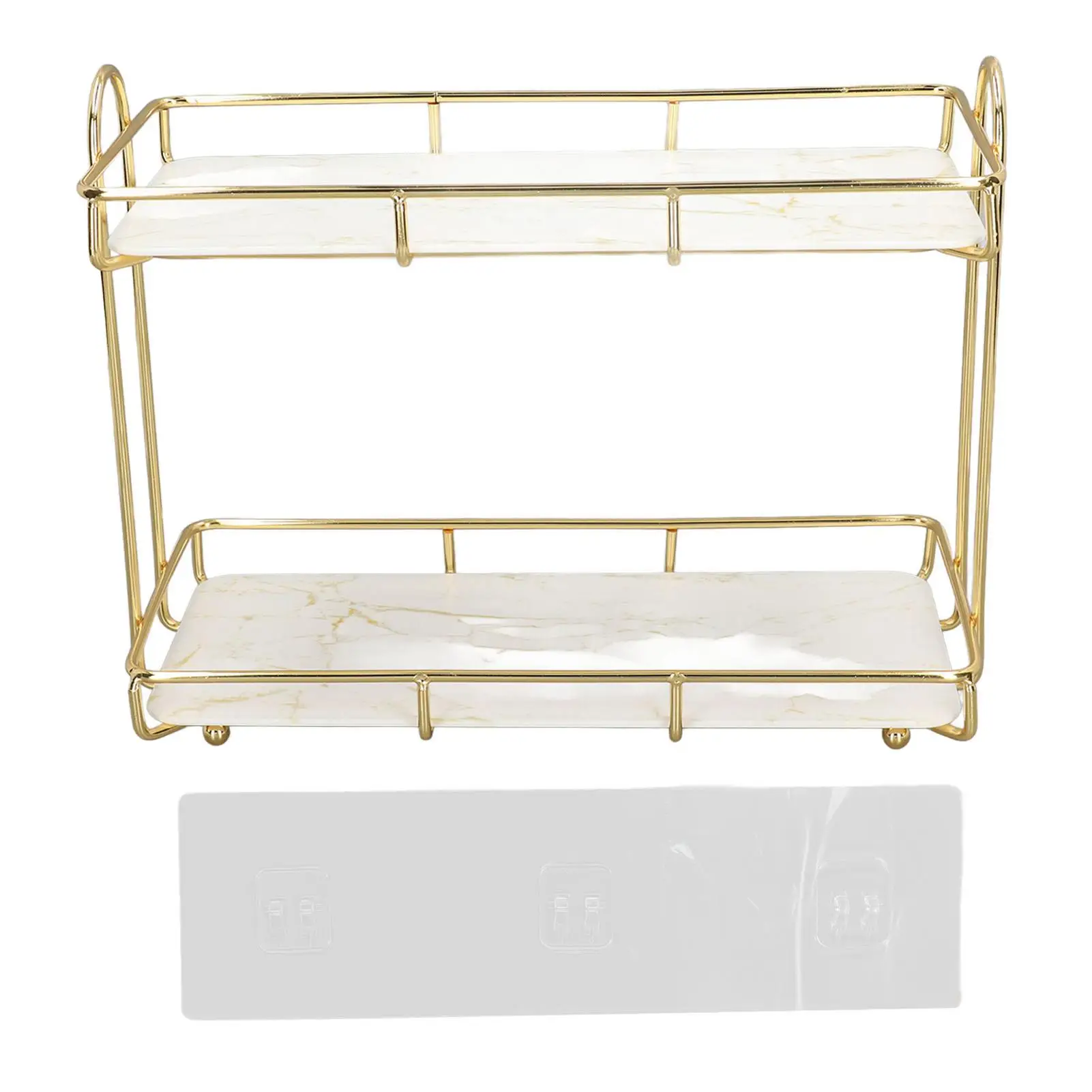 

2-Tier Metal Bathroom Storage Shelf with Partition | Space-Saving Stand for home & Bedroom