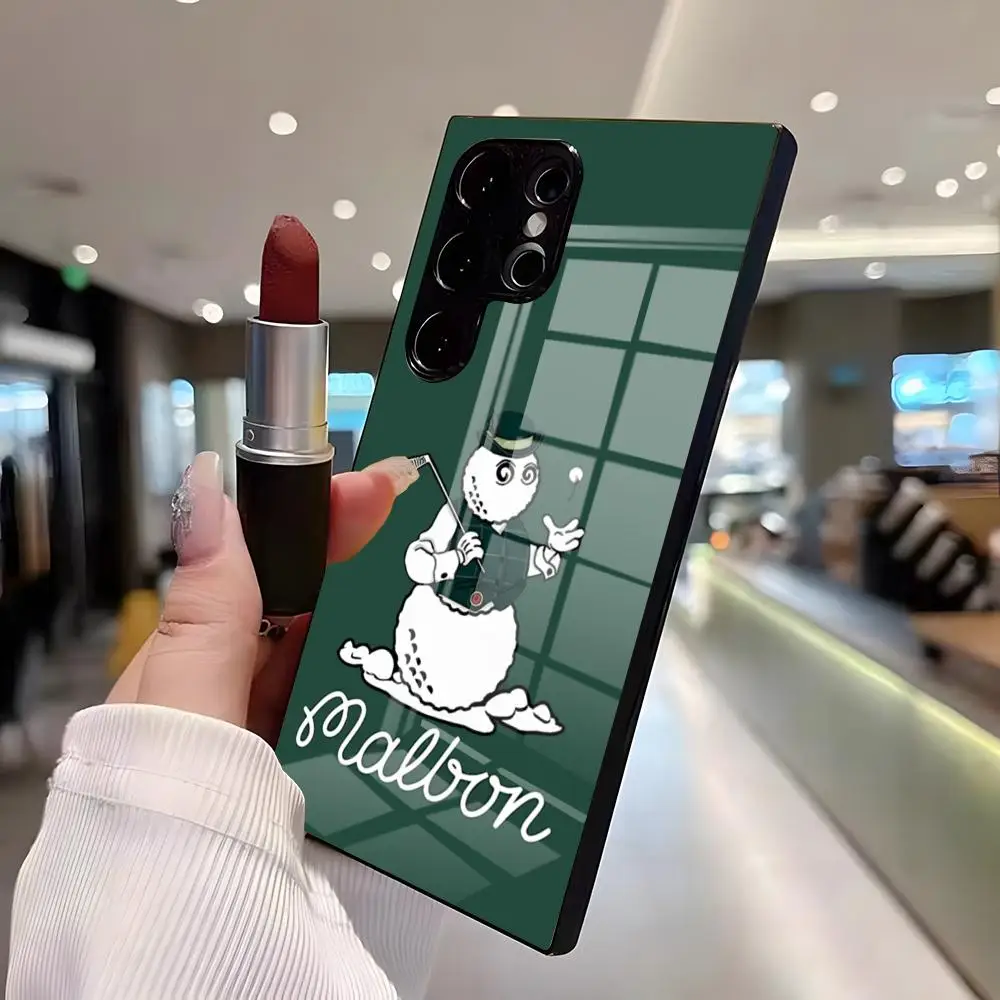 Étui de téléphone G-GolfS Style Design-M-Malbons pour Samsung S26 Ultra S25 Edge Ultra S23 S22 S21 S20 Ultra Plus S24 Fe A25 Verre Cove