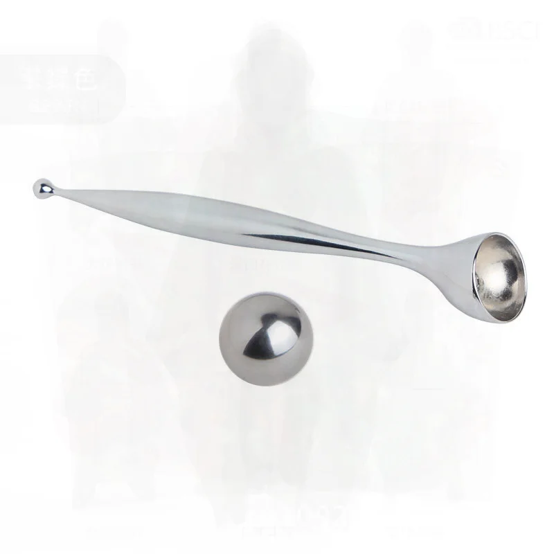 Strumento per massaggio oculare con rotazione a 360 gradi Strumento per la cura degli occhi in stick per crema per gli occhi in acciaio inossidabile argento per la terapia di bellezza del viso