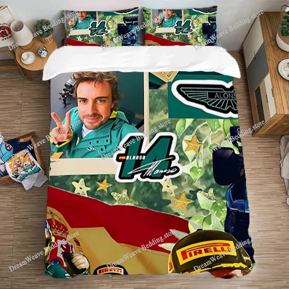 

Bedding Set Double Size Quilt Cover Bed Linen Sets Fashion Art Duvet Covers F-Fernando Alonsos Pillowcase Comforter Queen Home