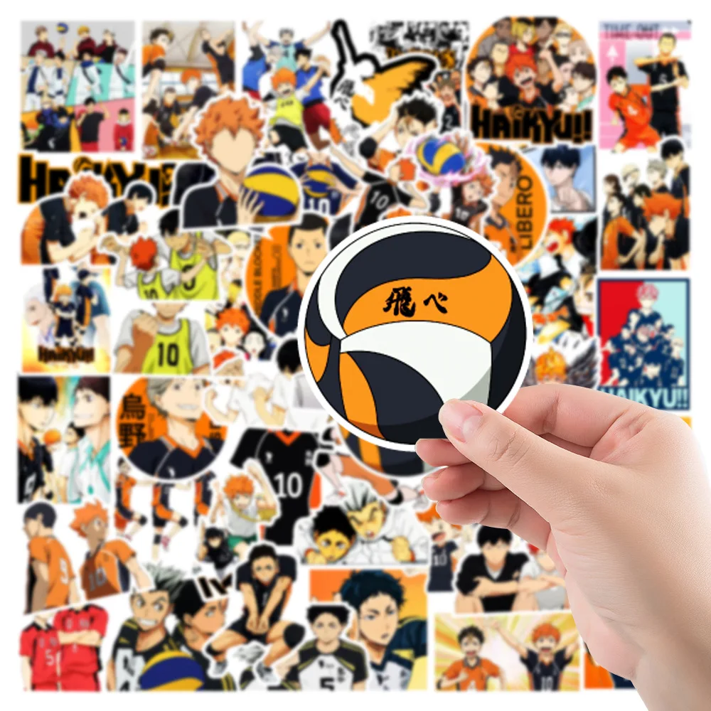 10/30/50pcs Cool Volleyball Anime Haikyuu!! Stickers Cartoon Graffiti Decals DIY Phone Water Bottle Luggage Sticker for Kids Toy