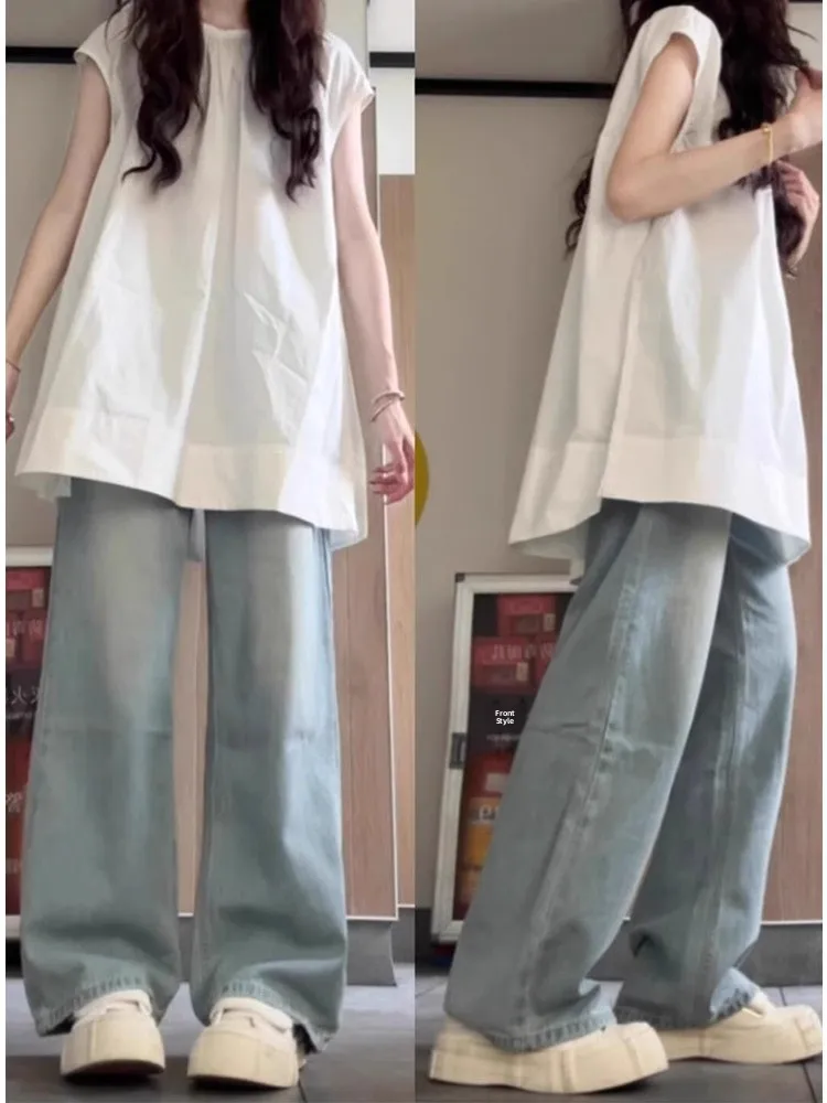 

New Chinese Design Sensation White Sleeveless Shirt Women's Summer 2025 Fashionable Top High-End Feeling Korean Style Loose Fit