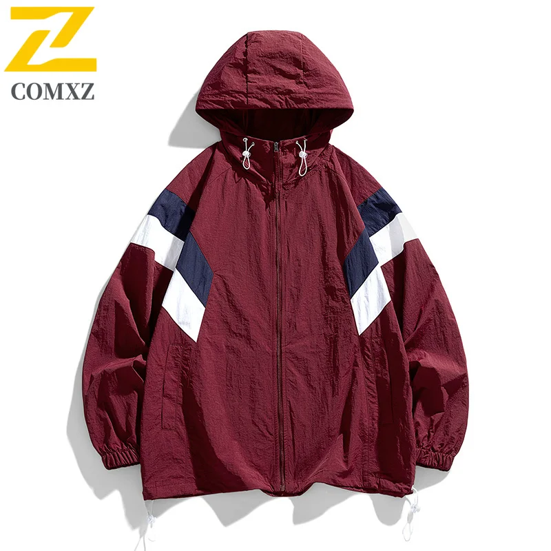 Summer New Sun Ice Silk Jacket Men's Casual Fashion Ultra-light Thin UV Sunscreen Windbreaker Youth Fishing Skin Hooded Coat