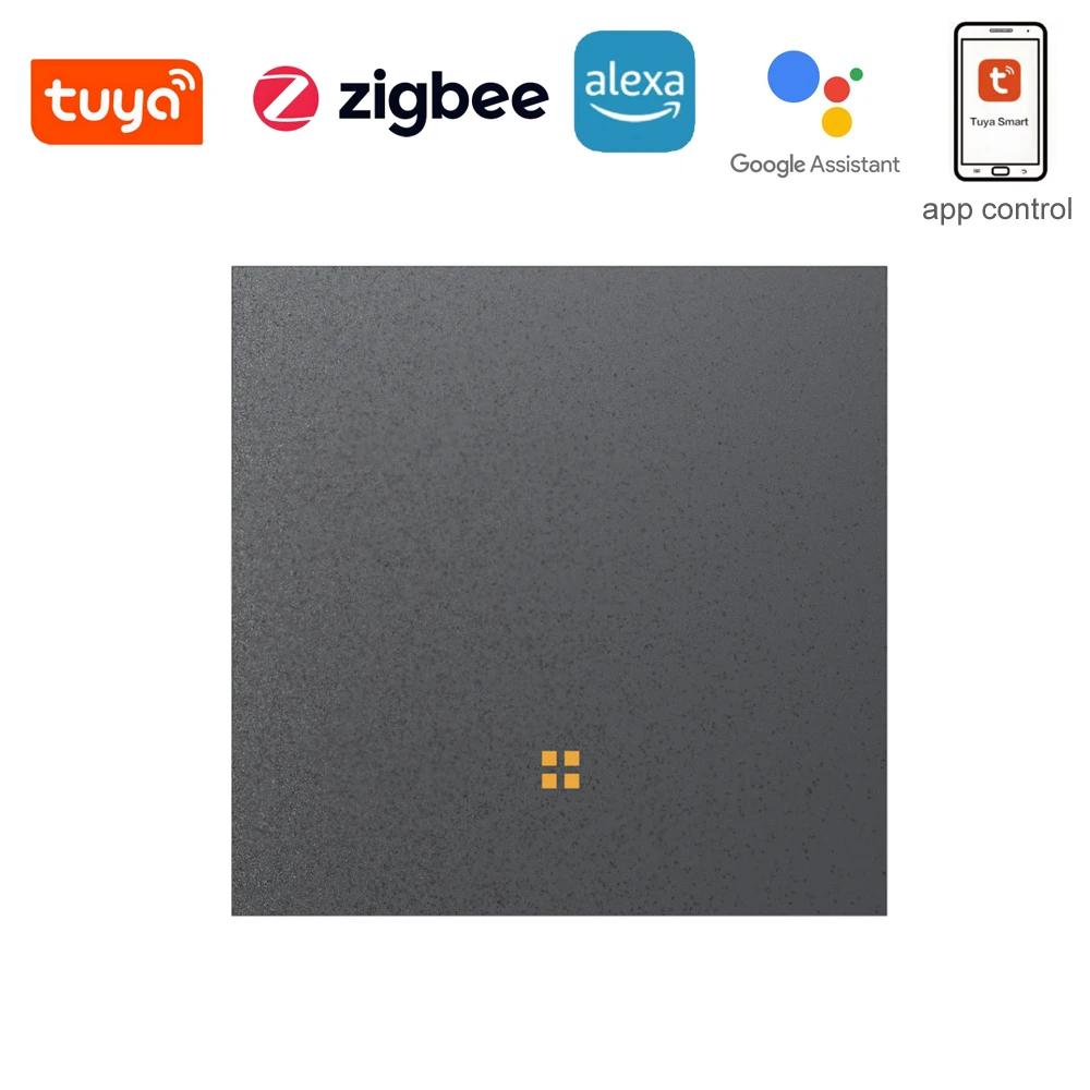 

Умный настенный выключатель Tuya Zigbee Gateway, стандарт UK, 1-клавишный, для умного дома, совместим с Alexa и Google, пластиковый, M8