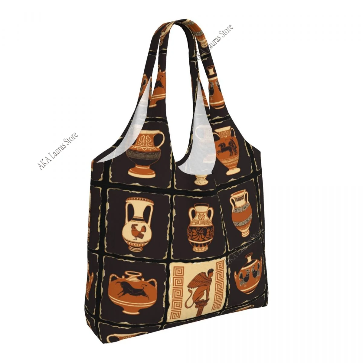 Shopping Bags Women Portable Greece Big Capacity Grocery Shopper Tote Bags