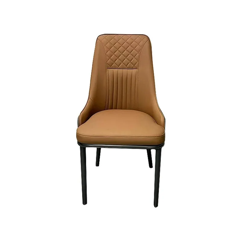 

Nordic dining chair home modern simple Internet celebrity high back stool restaurant leather soft bag hotel dining table