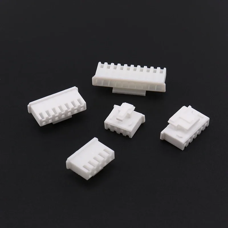 50Pcs/lot XHB2.54 Rubber shell with locking male shell pitch 2.54mm Connector 2 3 4 5 6 8 10P plug terminal