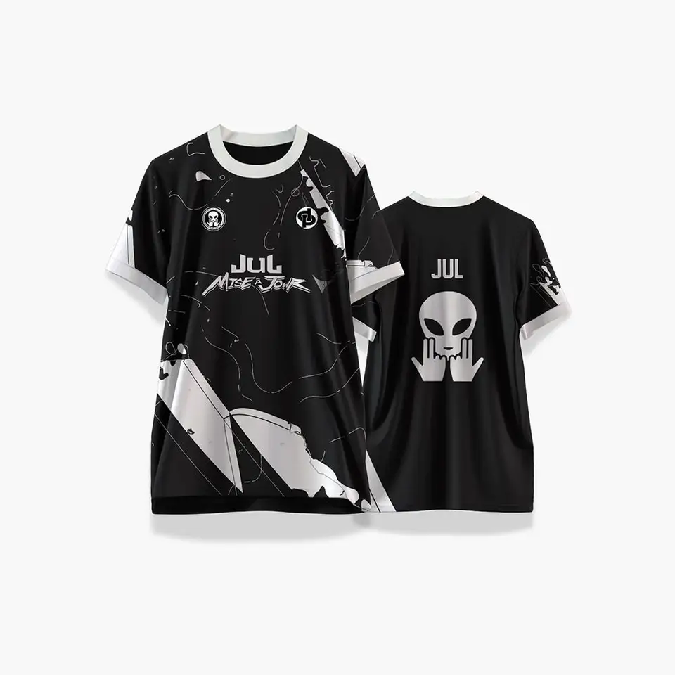 New JUL Printed Soccer Summer Outdoor Sports Quick-Drying Jersey Men's And Women's Training Breathable Crew Neck T-Shirt_voghion.com