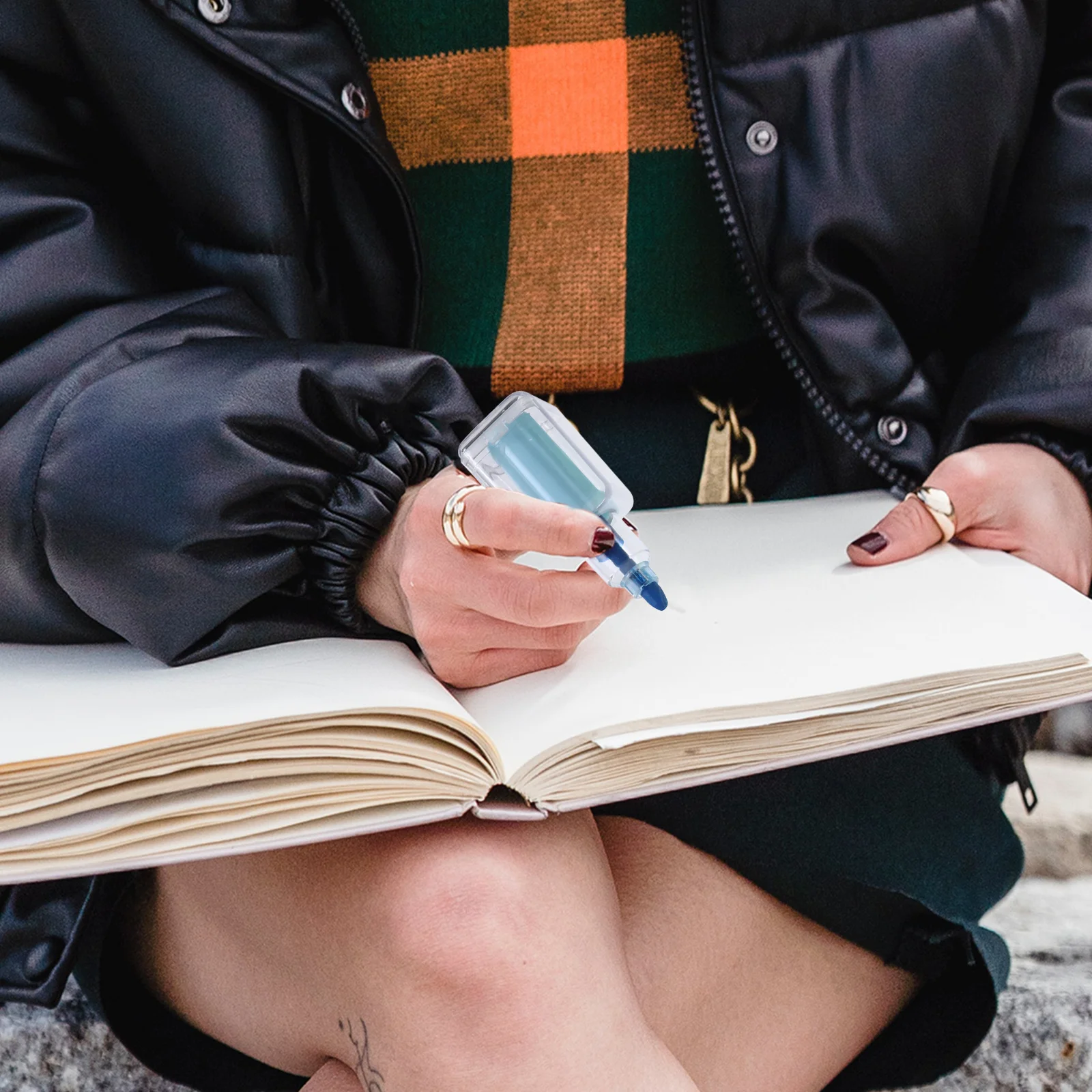 5pcs Mini Highlighters Cute Shape Bright Color Pens For Paper Metal Glass Plastic Smooth Writing Portable Art Supply School