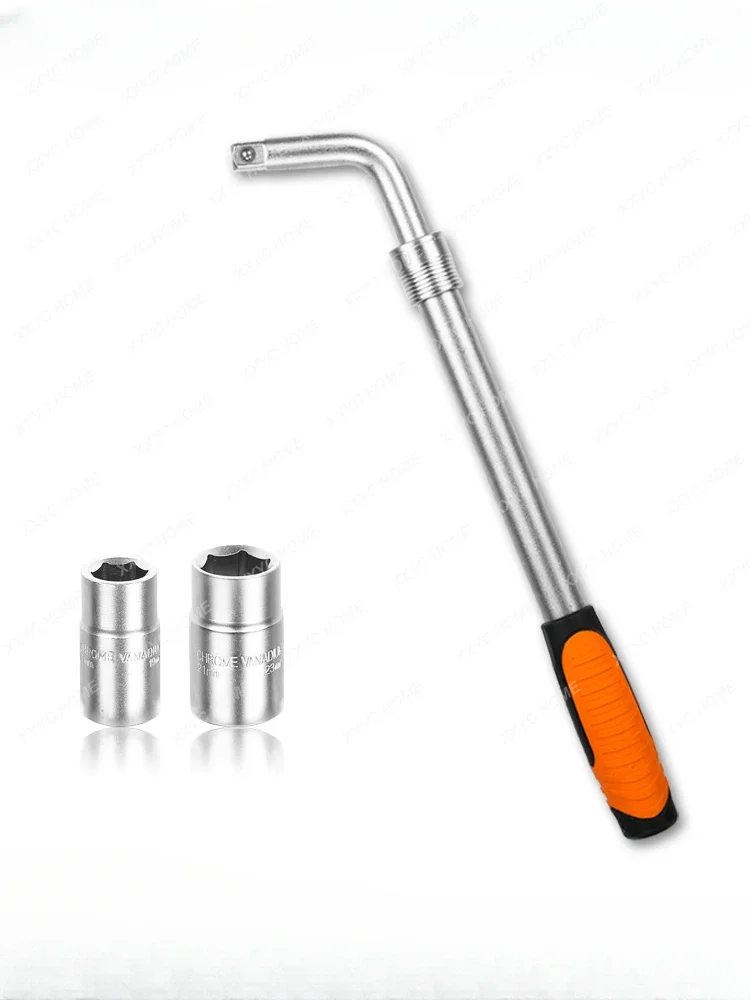

L-Shaped Tire Wrench Sleeve Set Car Tire Change Tool Extended Telescoping/19/21/23mm