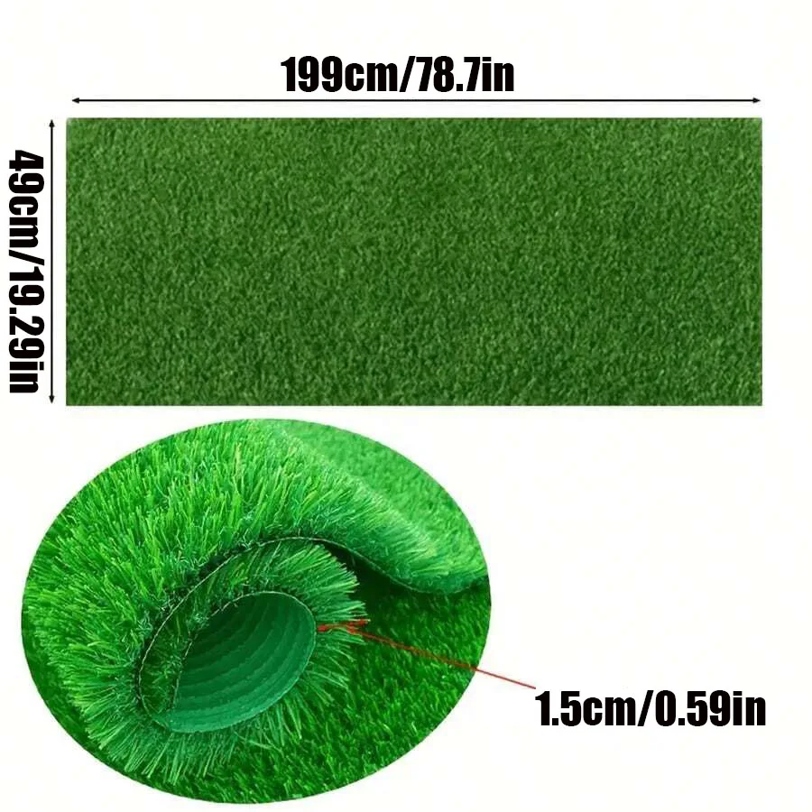 1PC high-quality artificial grass mat -15mm long, very suitable for outdoor playgrounds and pet lawns (no debris or grass fallin