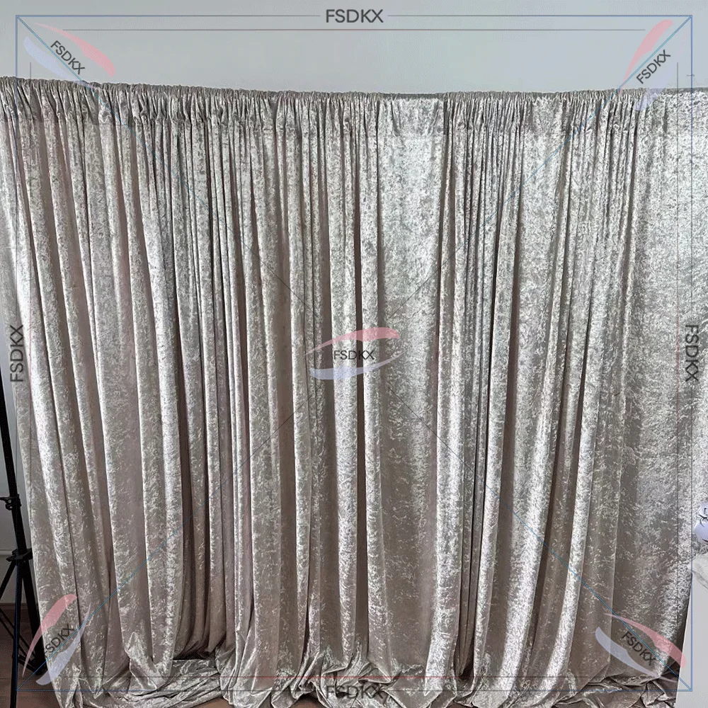 Velvet Double Sided Stage Drape Backdrop Decoration Curtain for Party Events